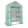 VEVOR Walk-in Green House, 4.6 x 2.4 x 6.7 ft, Greenhouse with Shelves, High Strength PE Cover with Doors, Windows and Steel Frame, Set Up in Minutes