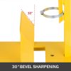 VEVOR 14 inches Yellow Lawn Mower Blade Sharpener Grinder Motor NOT Included Garden Blade Sharpener Adjustable Ring Rust 30Â°Angle